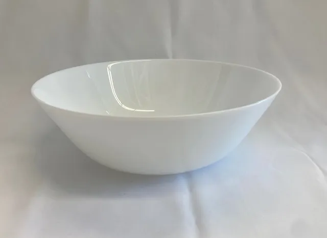 10" Round white serving bowls