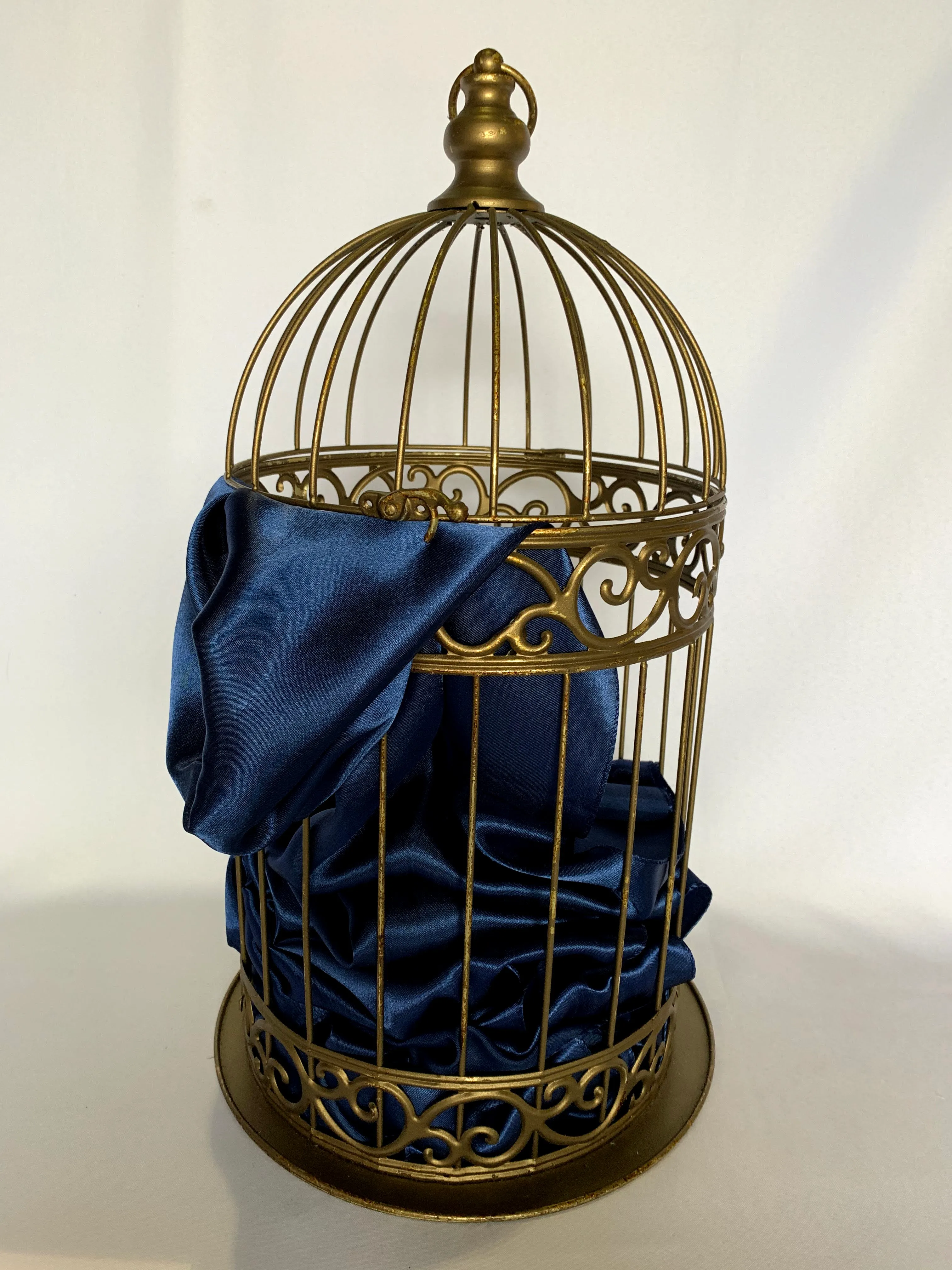 Navy Blue Satin Runner