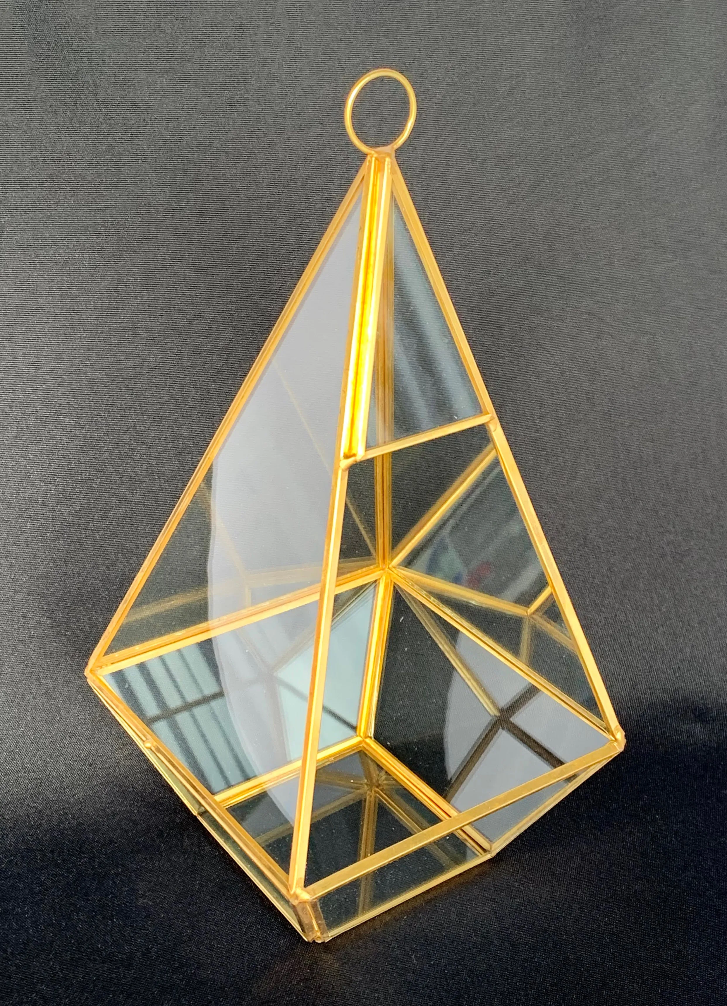 Geometric Glass Terrarium Centerpiece
