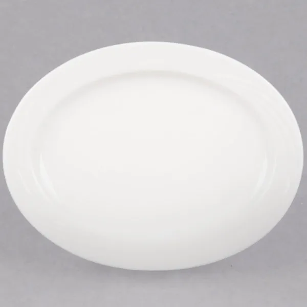 18" Oval platter white