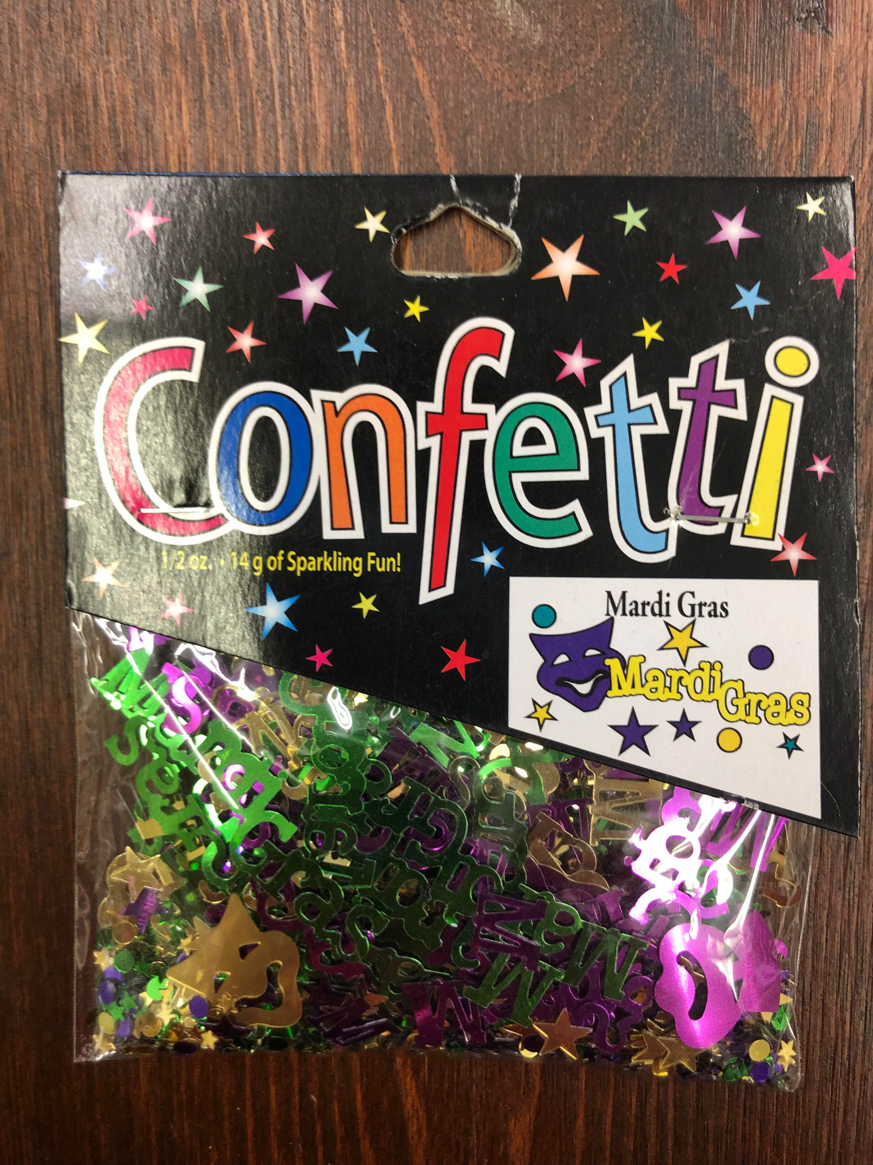Confetti party packs - Mardi grass