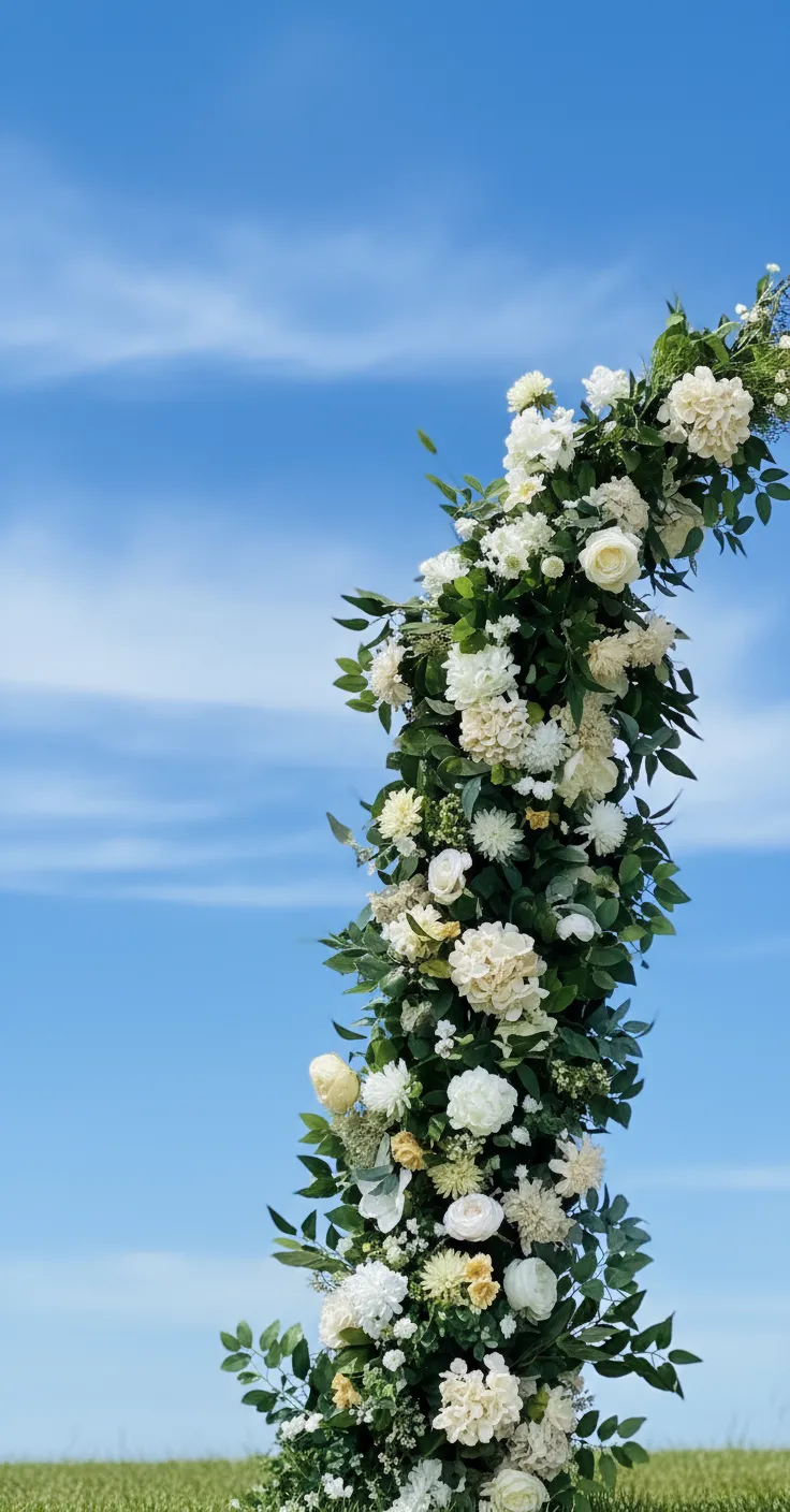 Cream Full Floral Arch (Large)
