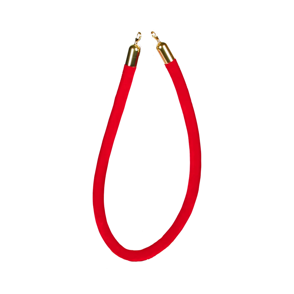 Red Bright Stanchion Ropes