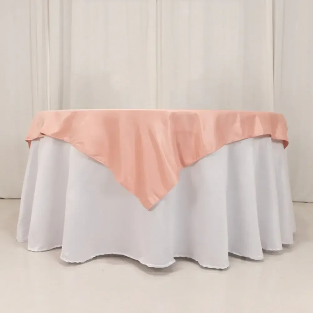 Peach Polyester Overlay 72" x 72"