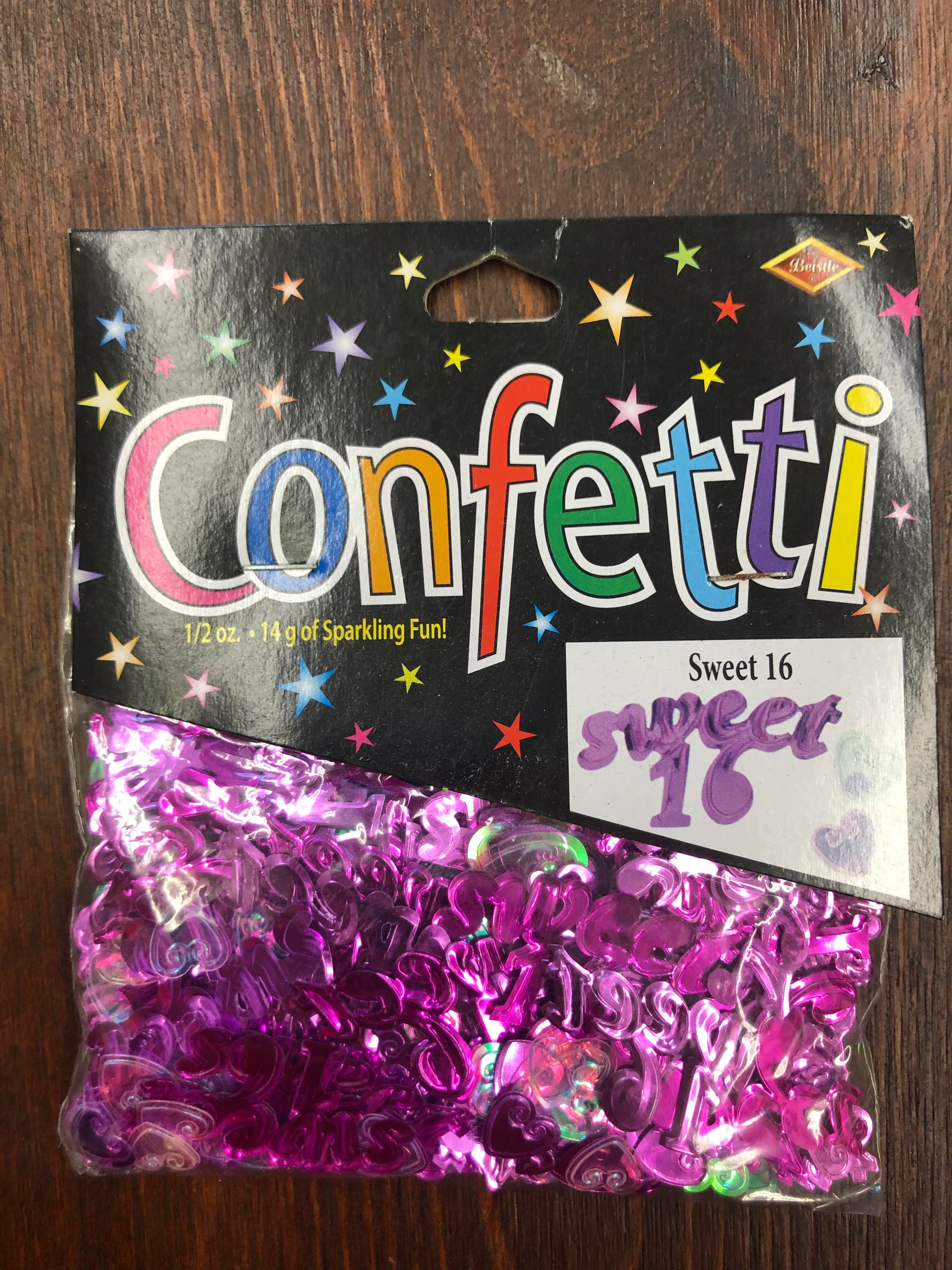 Confetti party packs - sweet 16