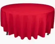 Tablecloth Deep Red Round 132" 