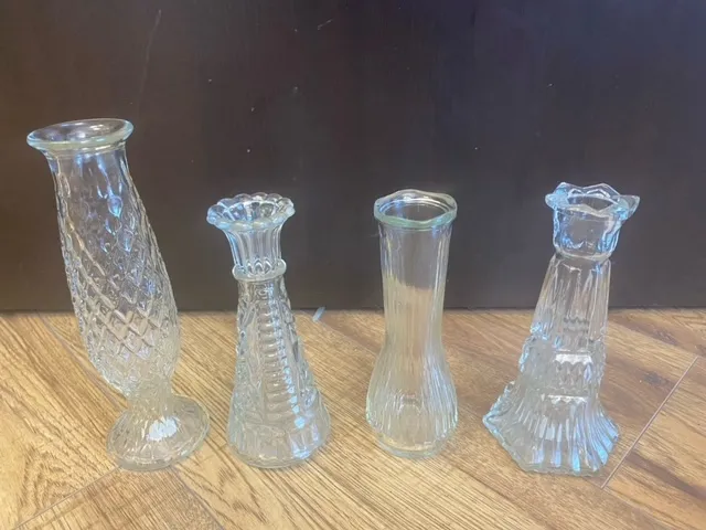 Vintage Glass Bud Vases Assorted