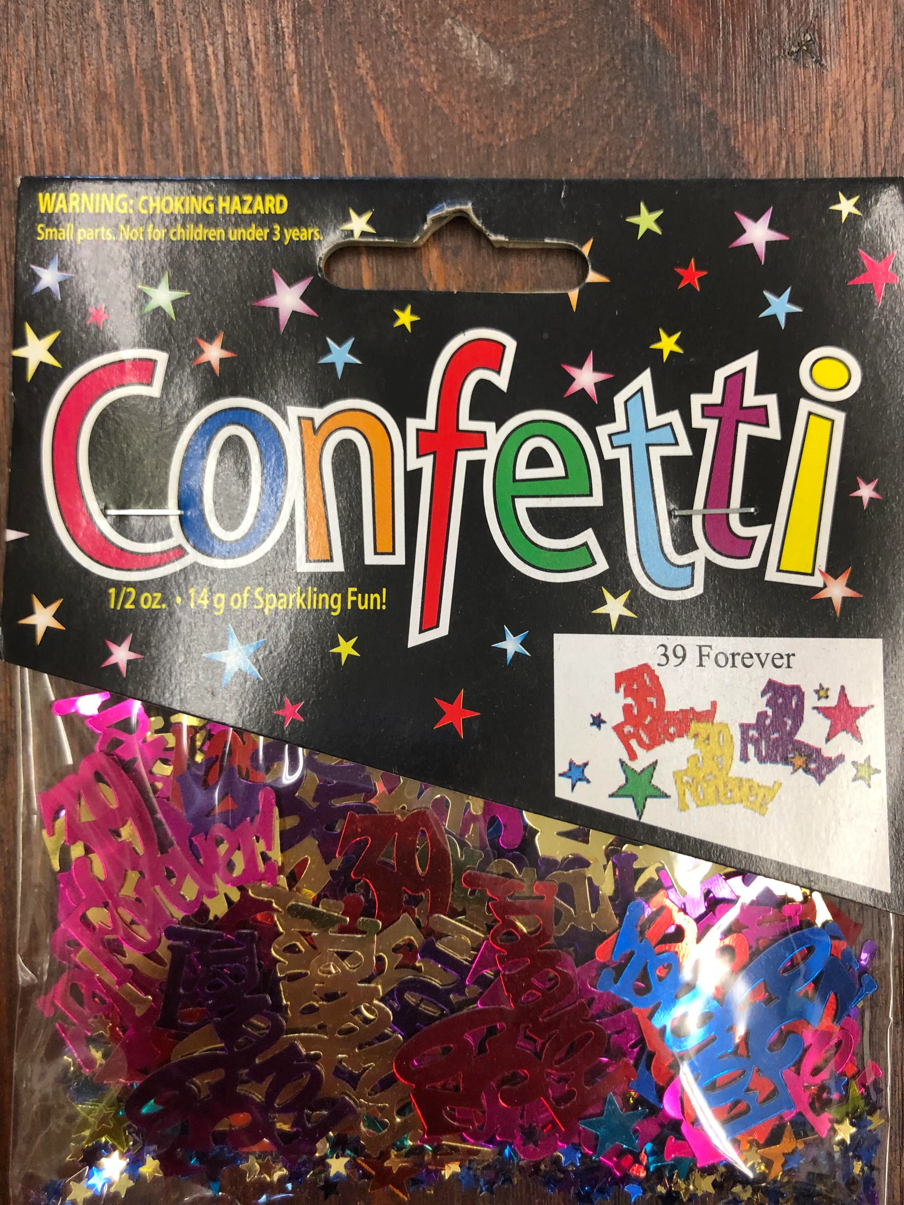 Confetti party packs - 39 forever