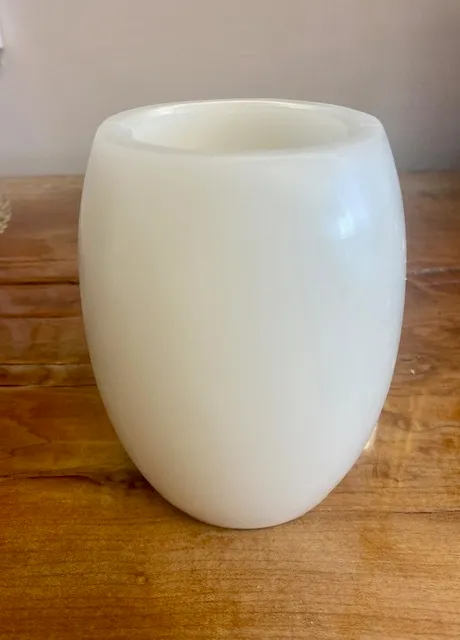 Wide Wax Candle Holder with insert 5" x 3.5"