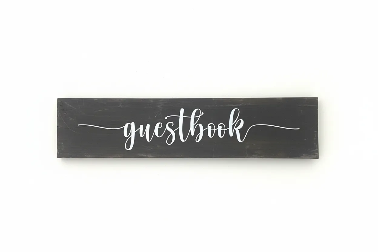 Guestbook Sign - Dark Rustic 