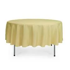 Tablecloth Light Yellow Round 120"