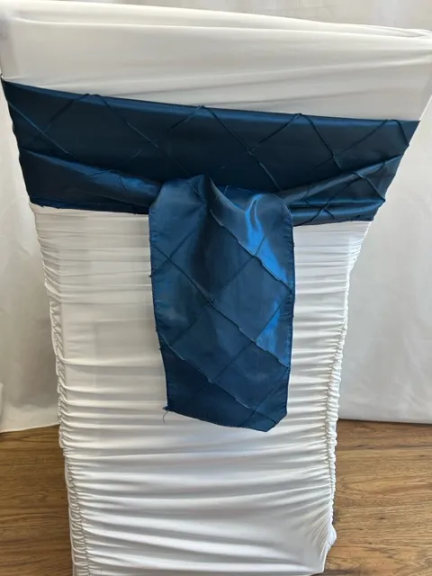 Midnight Blue Pintuck Sash
