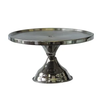 12" round stainless steel cake stand