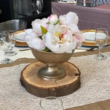 Footed Champagne Gold Vase