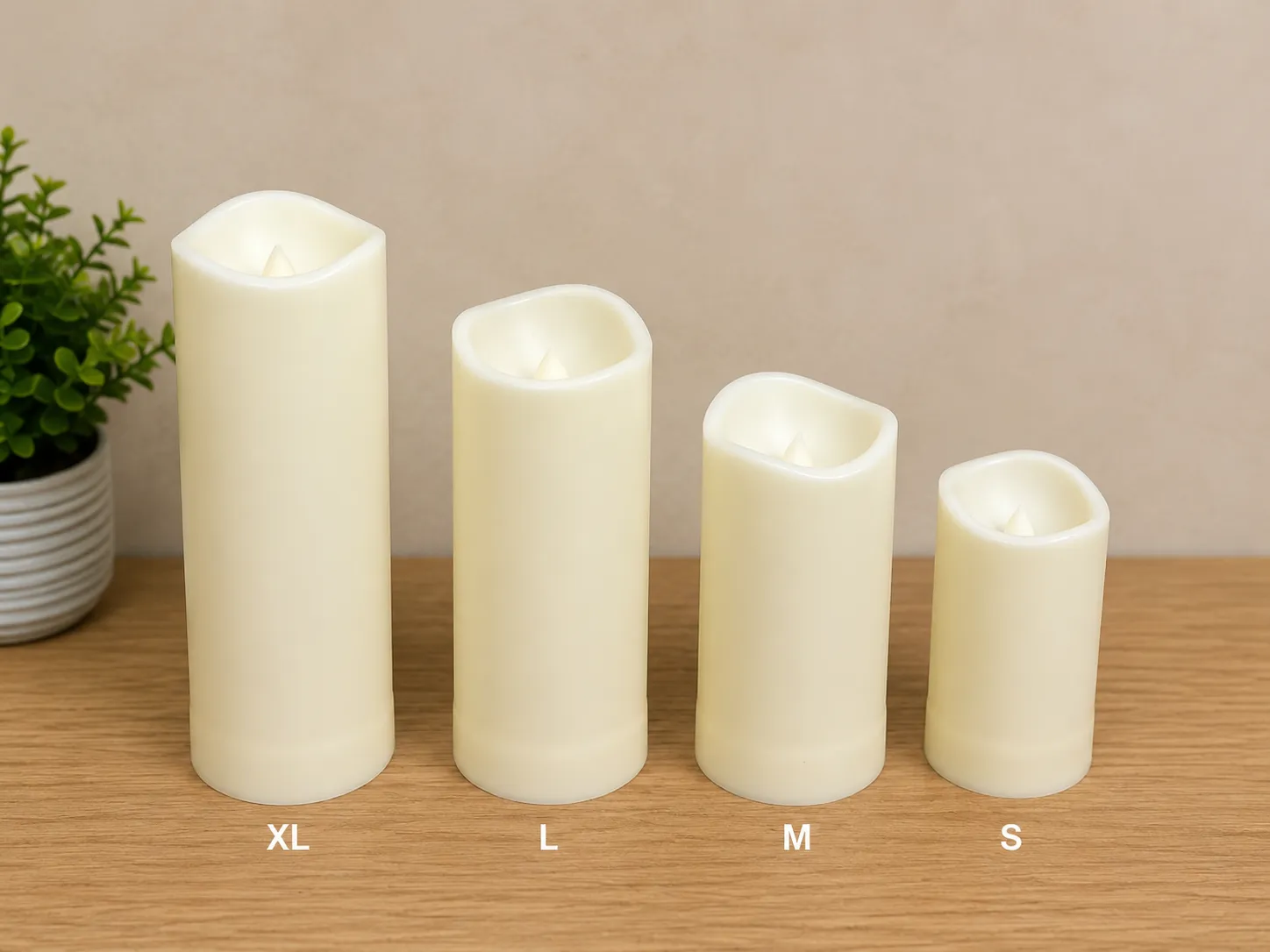  Ivory Flameless Candle – Large