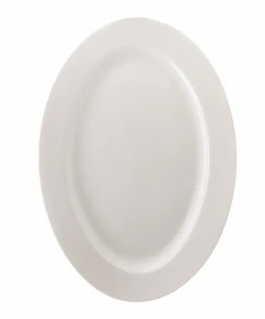 14" White Oval Platter