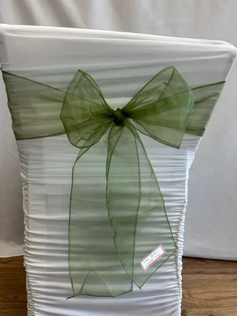 Olive Green Organza Sash