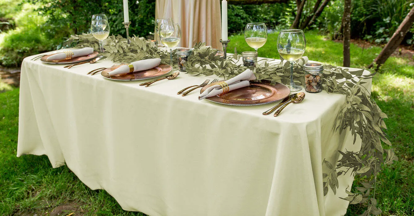 Tablecloth Cream Rectangular 90" x 132"
