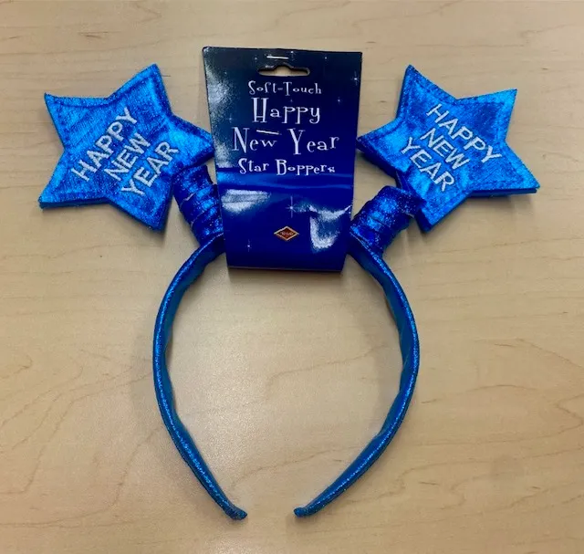 Happy new year start boppers assorted colours