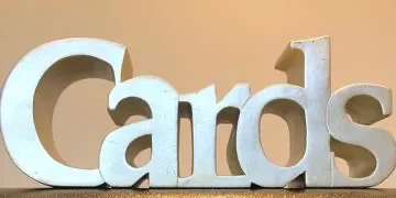 Silver Cards Sign 10" x 4"