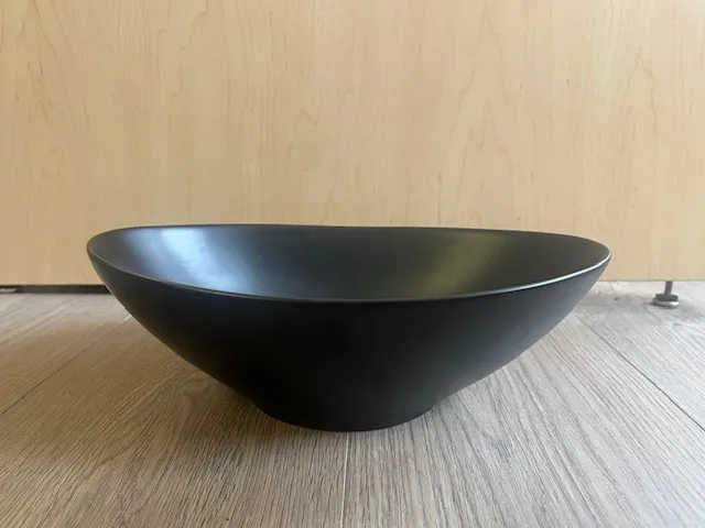 Tashi Black Oval Serving Bowl