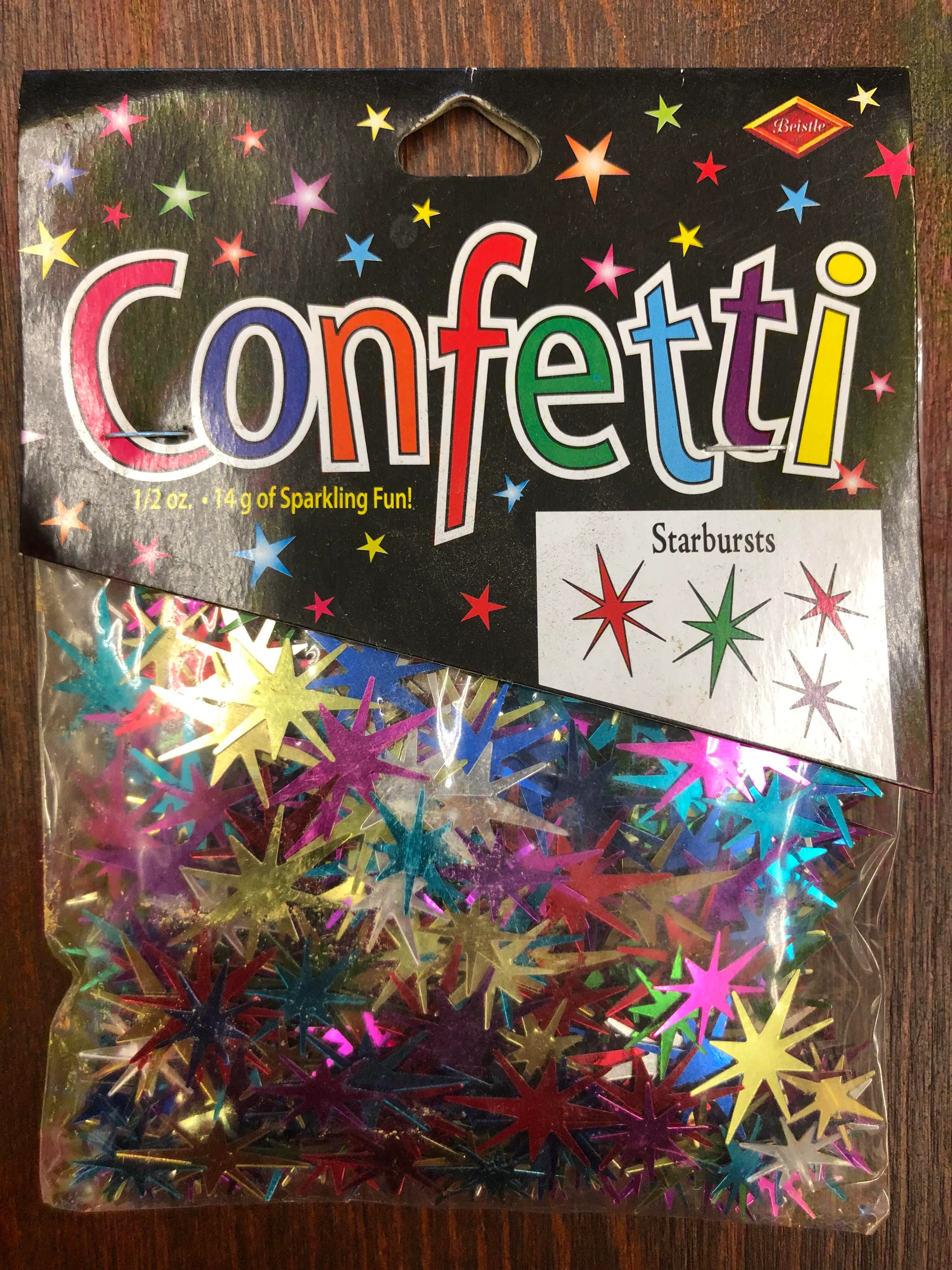 Confetti party packs - starburst