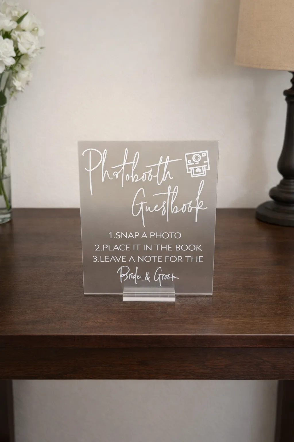 Photobooth Guestbook Clear Sign