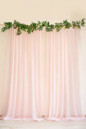 Backdrop Pale Pink Sheer Curtain 21'