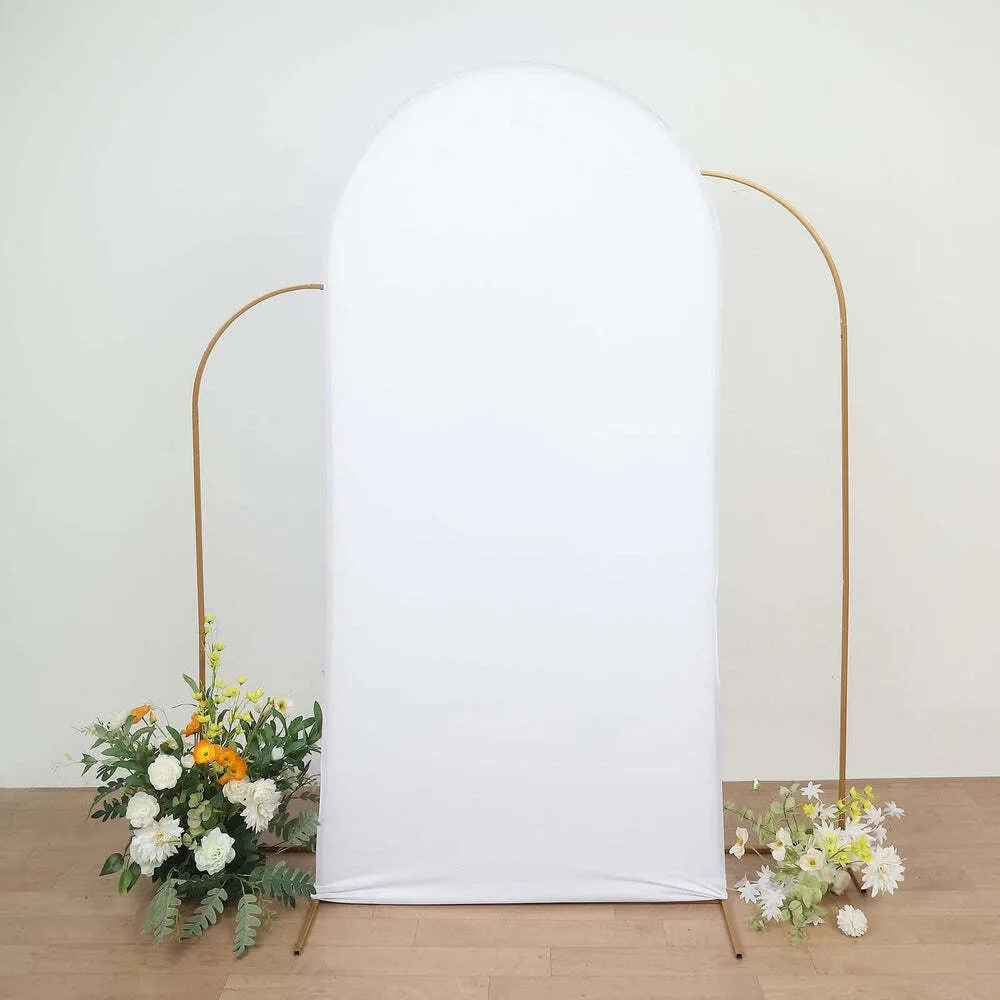 4' White Spandex Arch Backdrop Cover