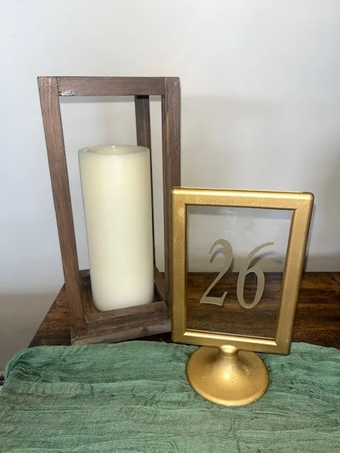 8" Gold Table Number holder