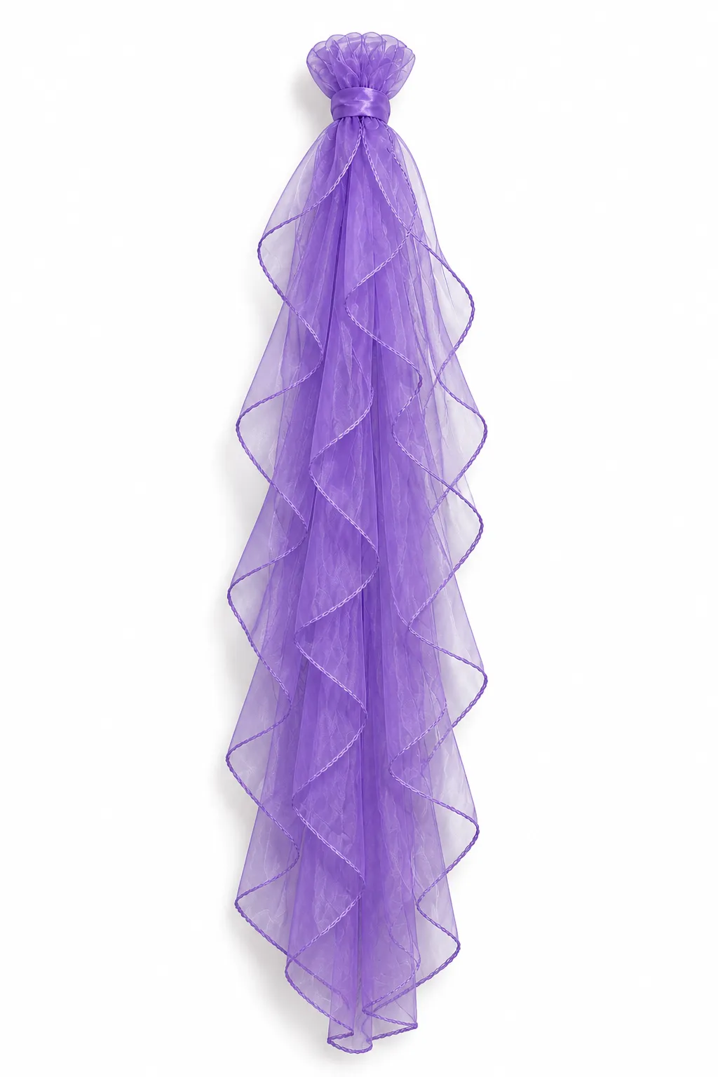 Purple Curly Fringe Chair Sash Accessory