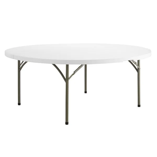 5' Round Vinyl Table Seats 8