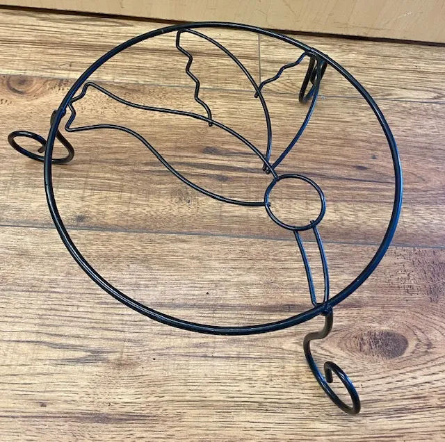 Black metal food display risers