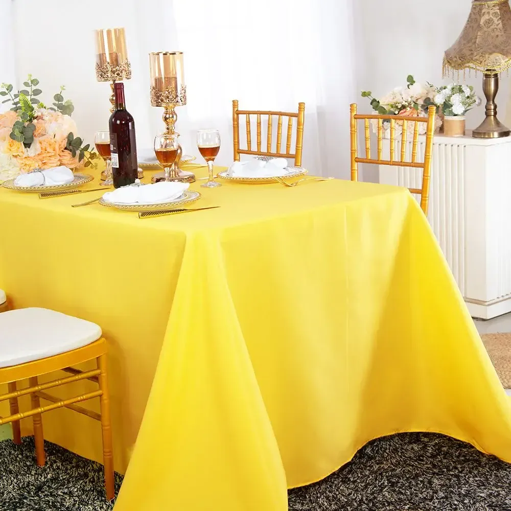 Tablecloth Bright Yellow Rectangular 90" x 132"