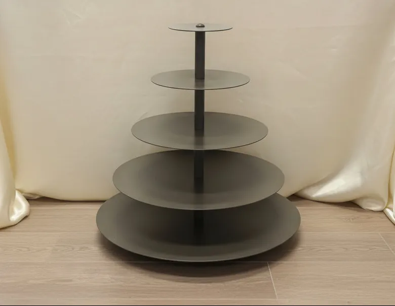 4 Tier Brown Matte Metal Dessert Stand