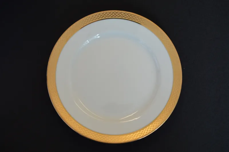 Wide Gold Rim  8" Plate 