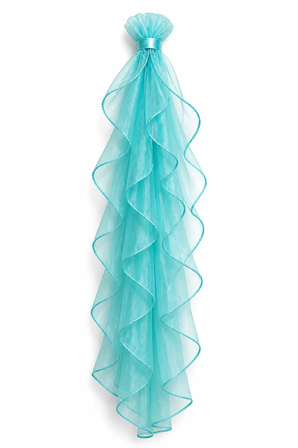 Turquoise Curly Fringe Chair Sash Accessory