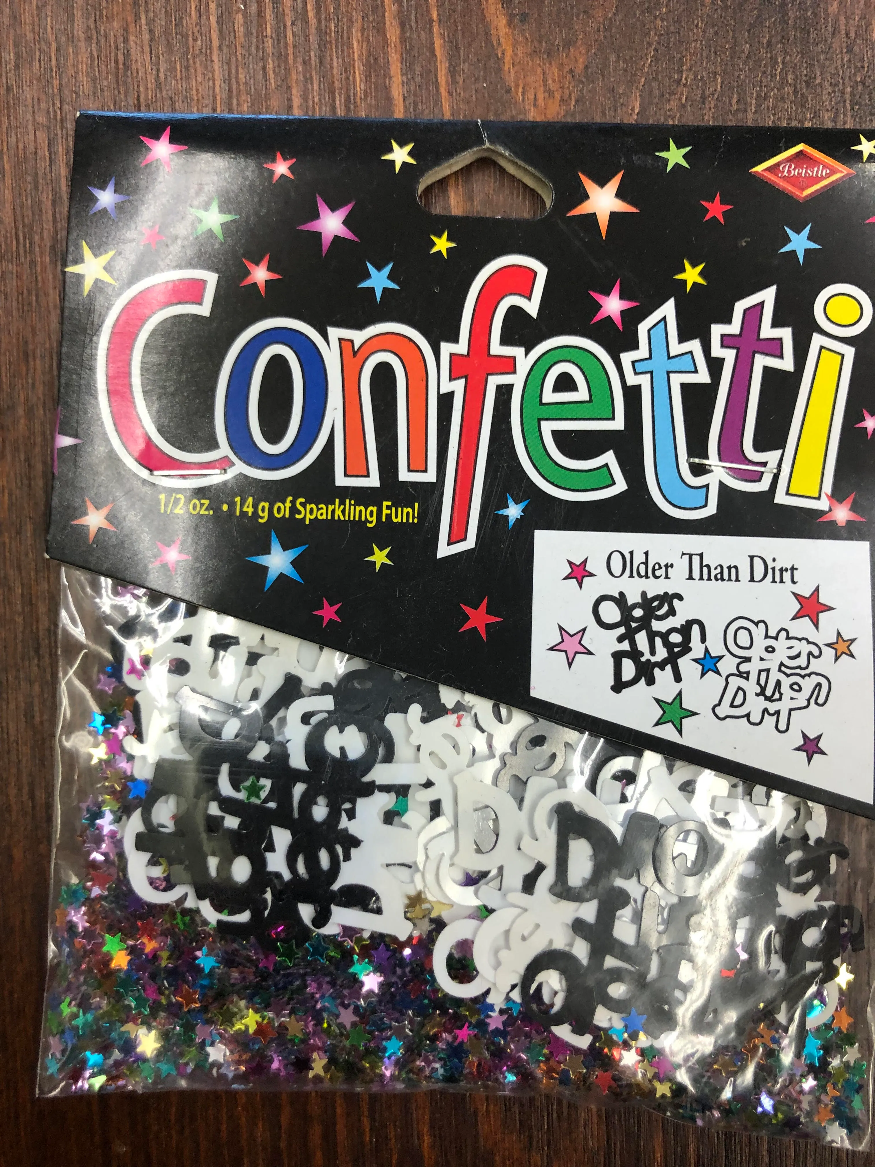 Confetti party packs - Older than dirt