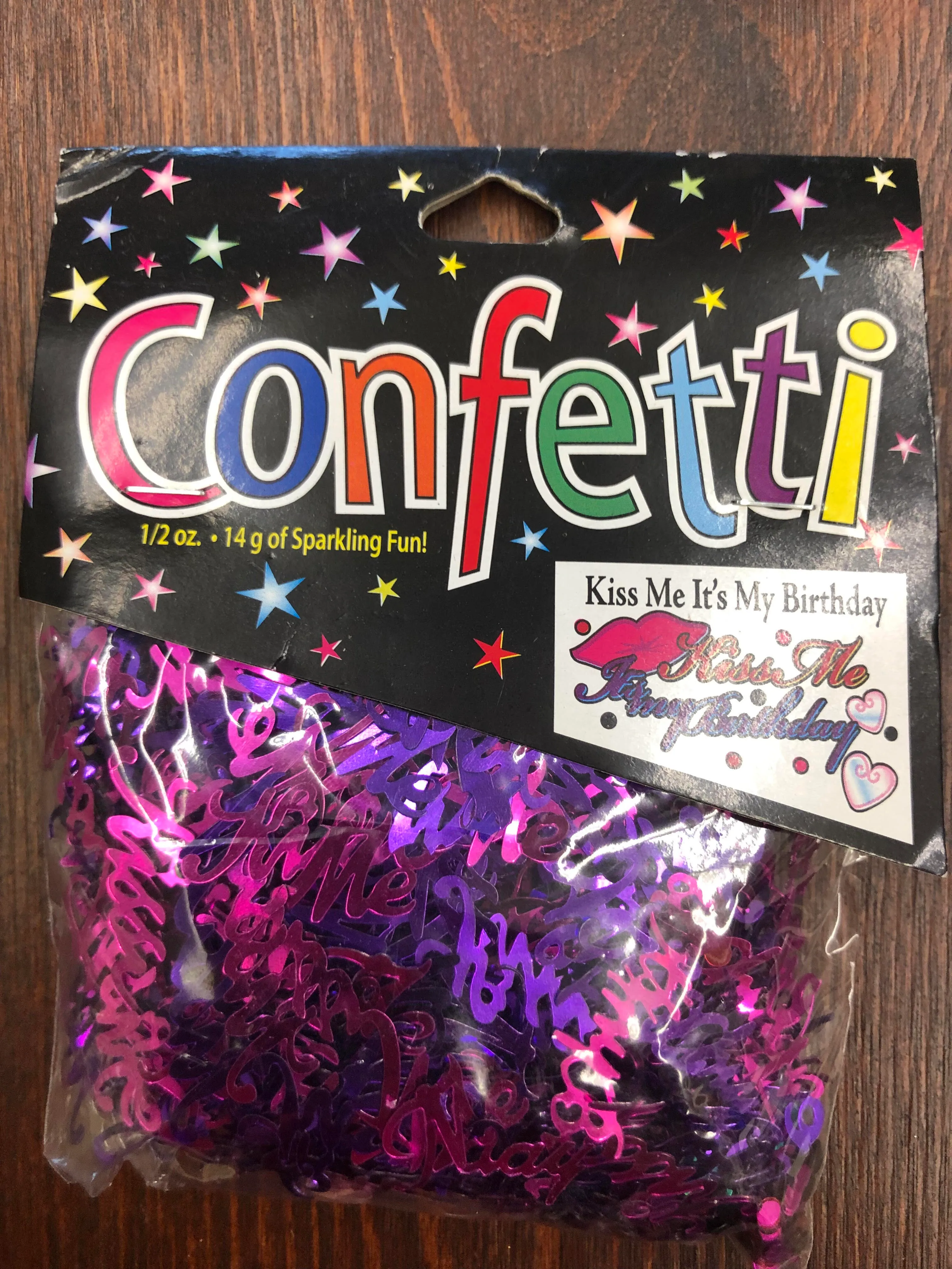 Confetti party packs - kiss me its my birthday