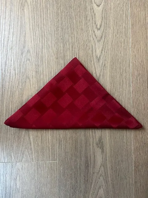 Burgundy Gingham Checkered Napkin