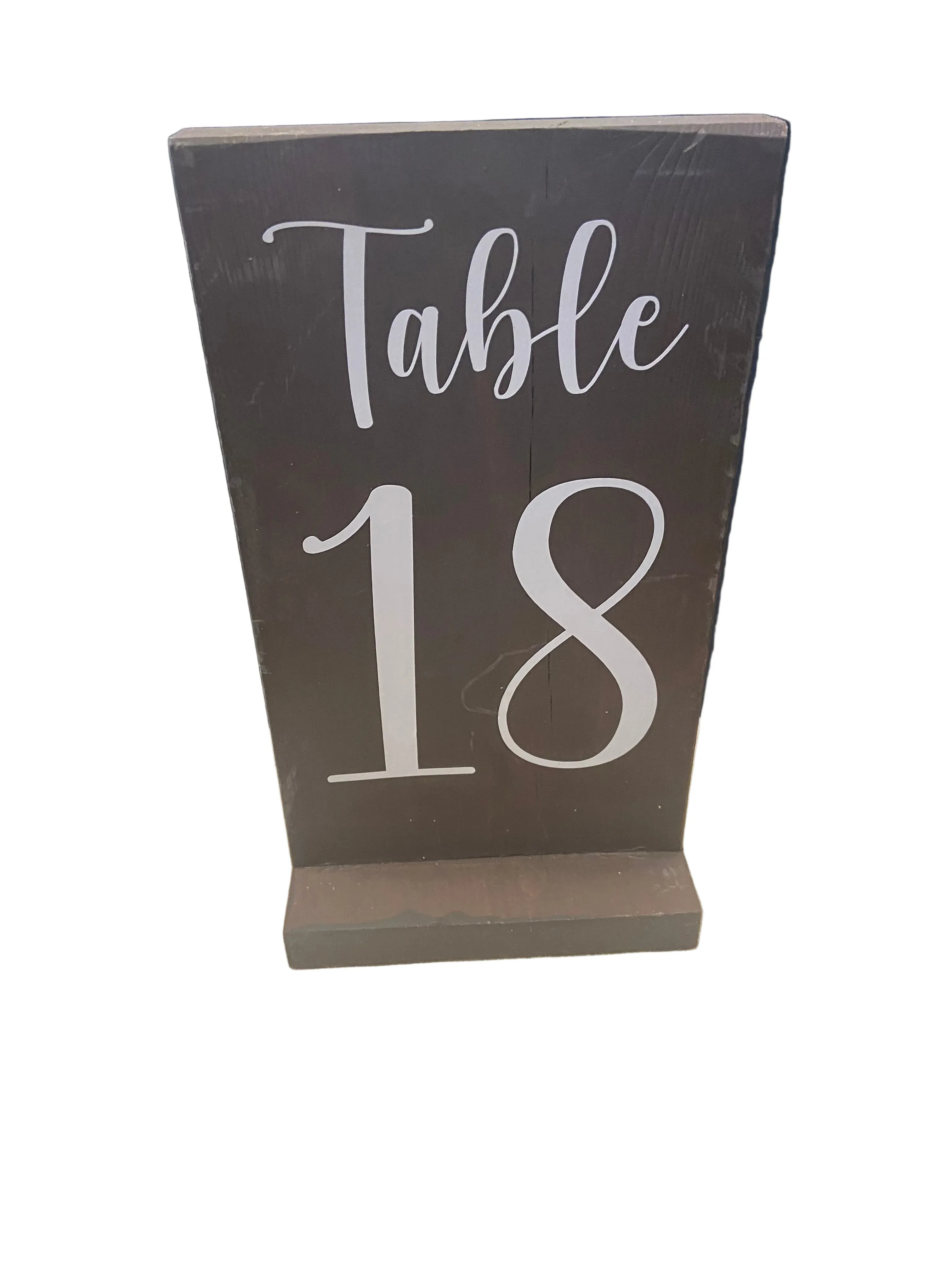 Dark Rustic Wooden Table Numbers