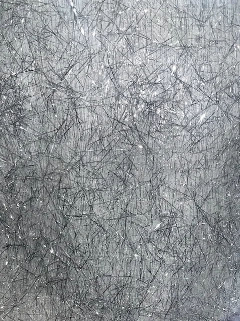 Shredded Silver Overlay 90" x 90"