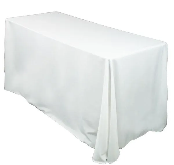 Tablecloth White rectangular 90" x 132"