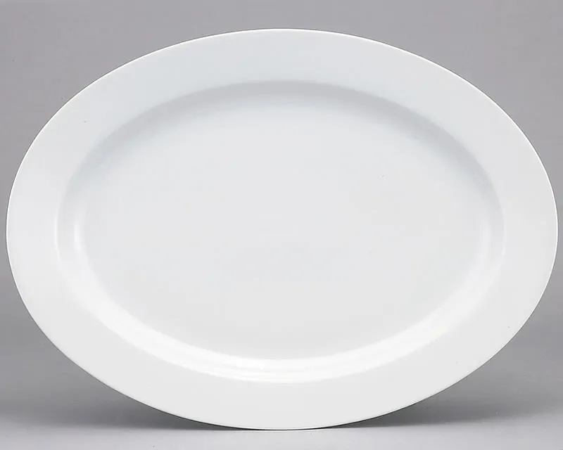 15 inch oval platter White