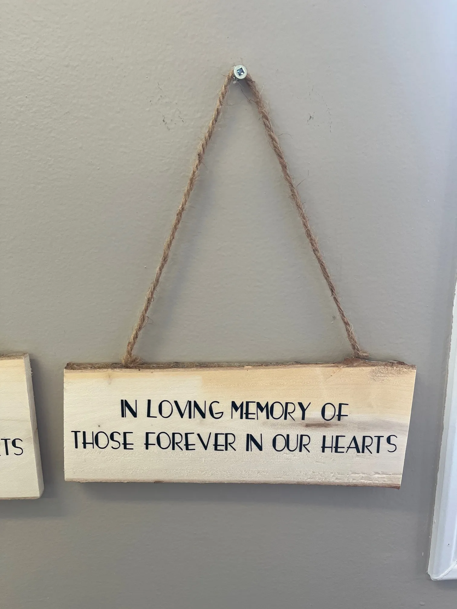 In Loving Memory - Hanging Sign