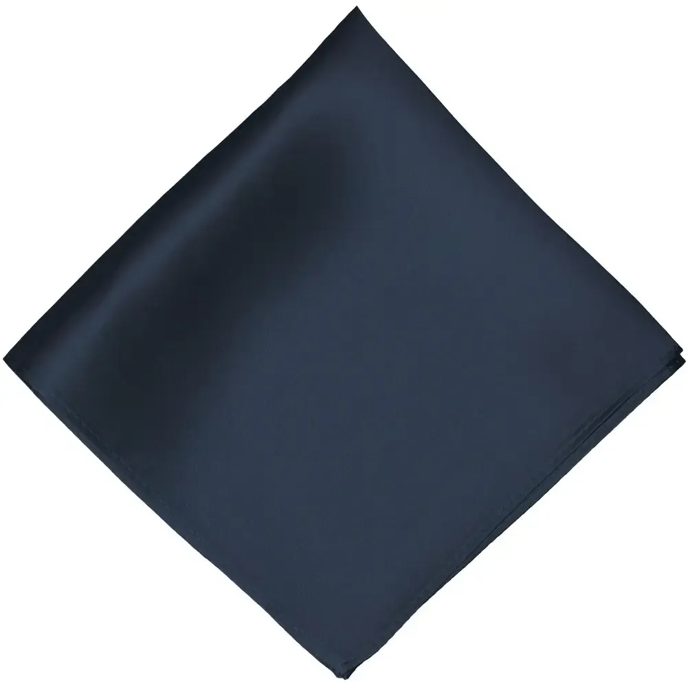 Navy Blue Silk Pocket Square 