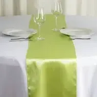 Apple Green Satin Runner