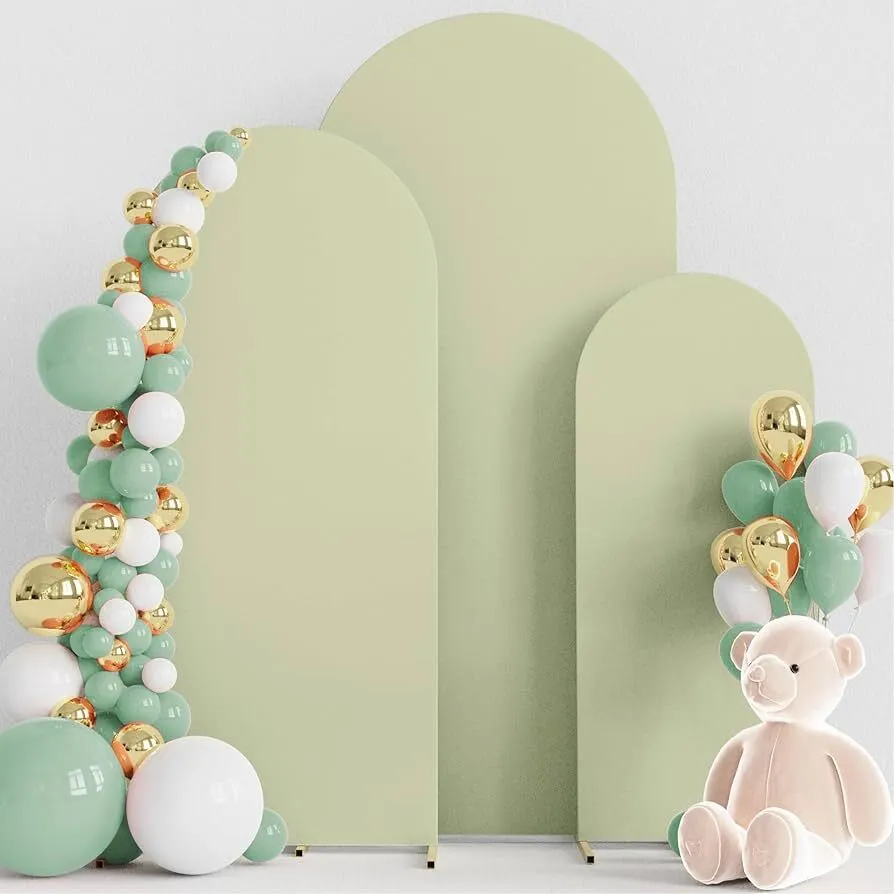 4' Sage Green Spandex Arch Backdrop Cover