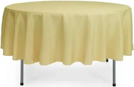 Tablecloth Light Yellow Round 90"