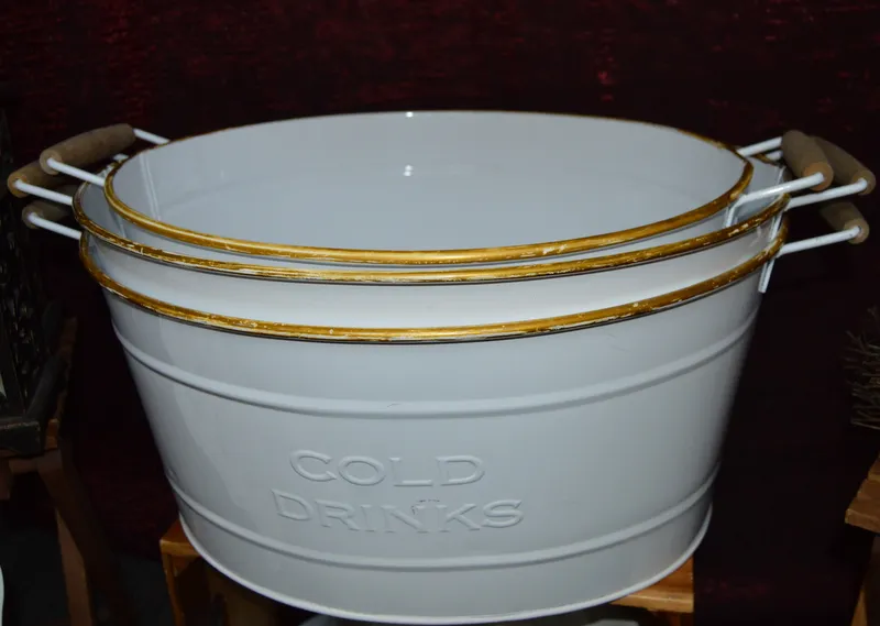 Large White Ice Bucket 